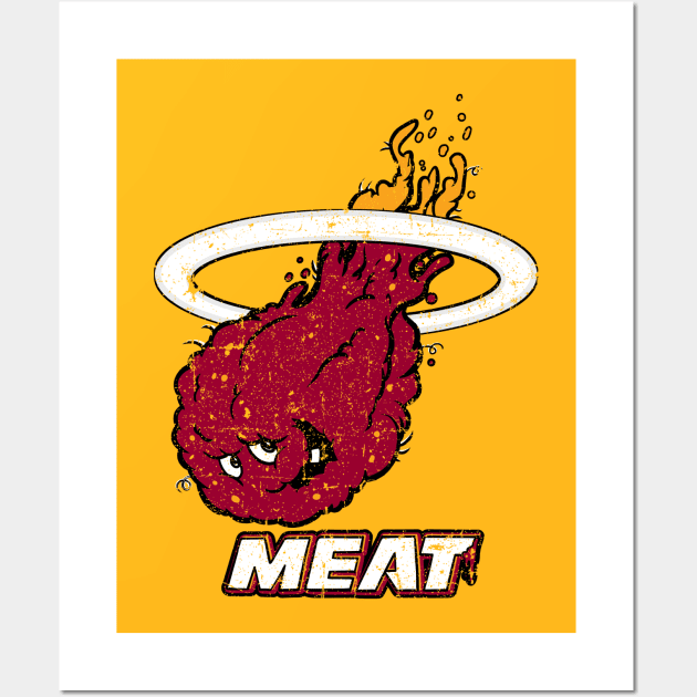 Miami Meat Hunger Force (Lines) Wall Art by poopsmoothie